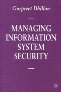 cover of the book Managing Information System Security