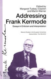 cover of the book Addressing Frank Kermode: Essays in Criticism and Interpretation