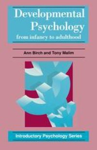 cover of the book Developmental Psychology: From Infancy to Adulthood