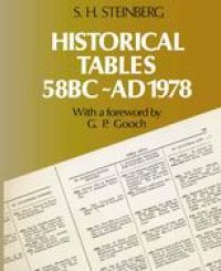 cover of the book Historical Tables: 58 B.C.–A.D. 1978