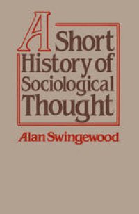 cover of the book A Short History of Sociological Thought