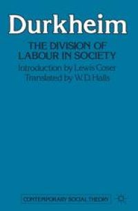 cover of the book The Division of Labour in Society