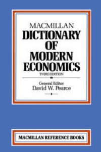 cover of the book Macmillan Dictionary of Modern Economics