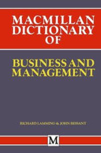 cover of the book Macmillan Dictionary of Business and Management