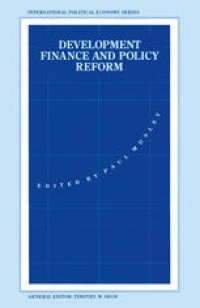 cover of the book Development Finance and Policy Reform: Essays in the Theory and Practice of Conditionality in Less Developed Countries