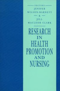 cover of the book Research in health promotion and nursing