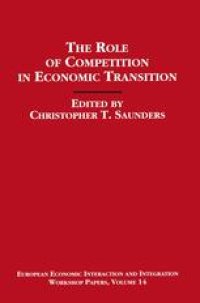 cover of the book The Role of Competition in Economic Transition