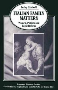 cover of the book Italian Family Matters: Women, Politics and Legal Reform