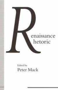 cover of the book Renaissance Rhetoric