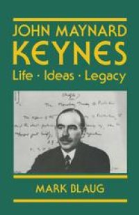 cover of the book John Maynard Keynes: Life, Ideas, Legacy