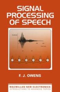 cover of the book Signal Processing of Speech