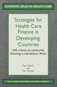 cover of the book Strategies for Health Care Finance in Developing Countries