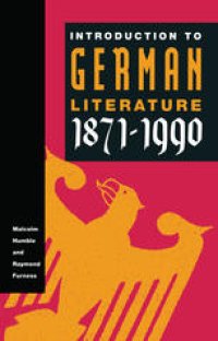 cover of the book Introduction to German Literature, 1871–1990