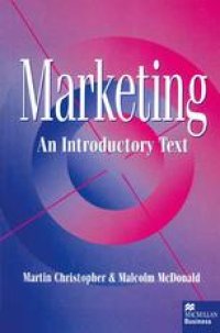 cover of the book Marketing: An Introductory Text