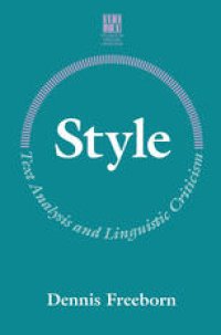 cover of the book Style: Text Analysis and Linguistic Criticism