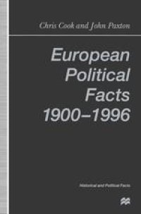 cover of the book European Political Facts, 1900–1996