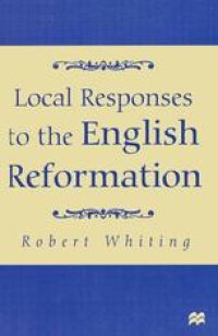 cover of the book Local Responses to the English Reformation