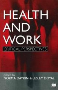 cover of the book Health and Work: Critical Perspectives