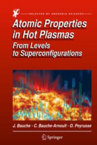 cover of the book Atomic Properties in Hot Plasmas: From Levels to Superconfigurations