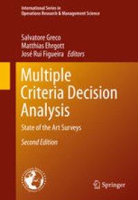 cover of the book Multiple Criteria Decision Analysis: State of the Art Surveys