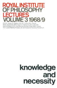 cover of the book Knowledge and Necessity