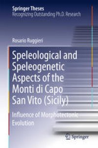 cover of the book Speleological and Speleogenetic Aspects of the Monti di Capo San Vito (Sicily): Influence of Morphotectonic Evolution