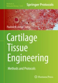 cover of the book Cartilage Tissue Engineering: Methods and Protocols