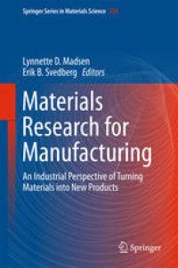 cover of the book Materials Research for Manufacturing: An Industrial Perspective of Turning Materials into New Products