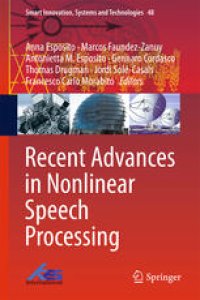 cover of the book Recent Advances in Nonlinear Speech Processing