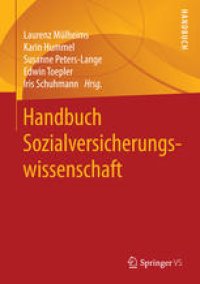 cover of the book Handbuch Sozialversicherungswissenschaft