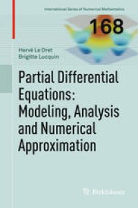 cover of the book Partial Differential Equations: Modeling, Analysis and Numerical Approximation