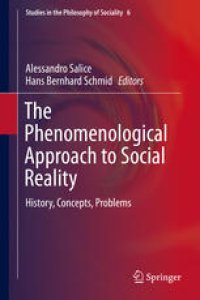 cover of the book The Phenomenological Approach to Social Reality: History, Concepts, Problems