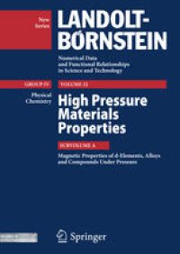 cover of the book Magnetic Properties of d-Elements, Alloys and Compounds Under Pressure