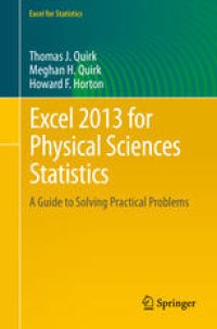 cover of the book Excel 2013 for Physical Sciences Statistics: A Guide to Solving Practical Problems