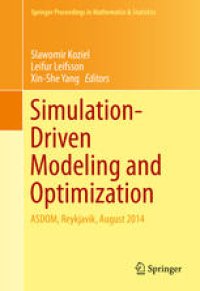 cover of the book Simulation-Driven Modeling and Optimization: ASDOM, Reykjavik, August 2014