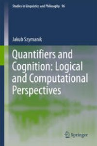 cover of the book Quantifiers and Cognition: Logical and Computational Perspectives