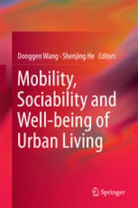 cover of the book Mobility, Sociability and Well-being of Urban Living