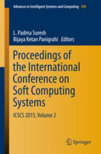 cover of the book Proceedings of the International Conference on Soft Computing Systems: ICSCS 2015, Volume 2