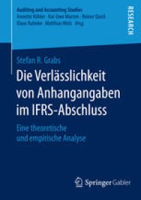 cover of the book Die Verlässlichkeit von Anhangangaben im IFRS-Abschluss: Eine theoretische und empirische Analyse