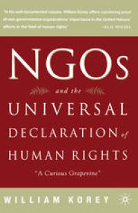 cover of the book NGOs and the Universal Declaration of Human Rights: “A Curious Grapevine”