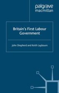 cover of the book Britain’s First Labour Government