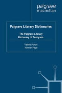 cover of the book The Palgrave Literary Dictionary of Tennyson