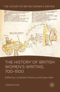 cover of the book The History of British Women’s Writing, 700–1500: Volume One