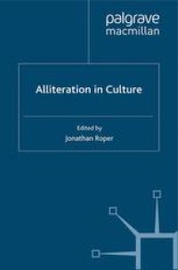 cover of the book Alliteration in Culture