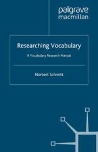 cover of the book Researching Vocabulary: A Vocabulary Research Manual