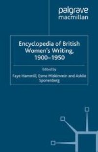 cover of the book Encyclopedia of British Women’s Writing 1900–1950