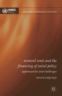 cover of the book Mineral Rents and the Financing of Social Policy: Opportunities and Challenges