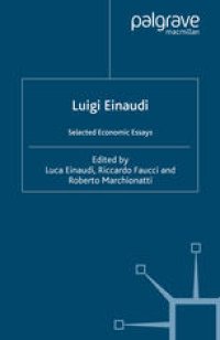 cover of the book Luigi Einaudi: Selected Economic Essays