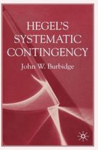 cover of the book Hegel’s Systematic Contingency