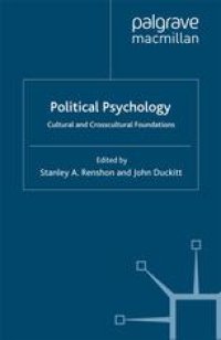 cover of the book Political Psychology: Cultural and Crosscultural Foundations